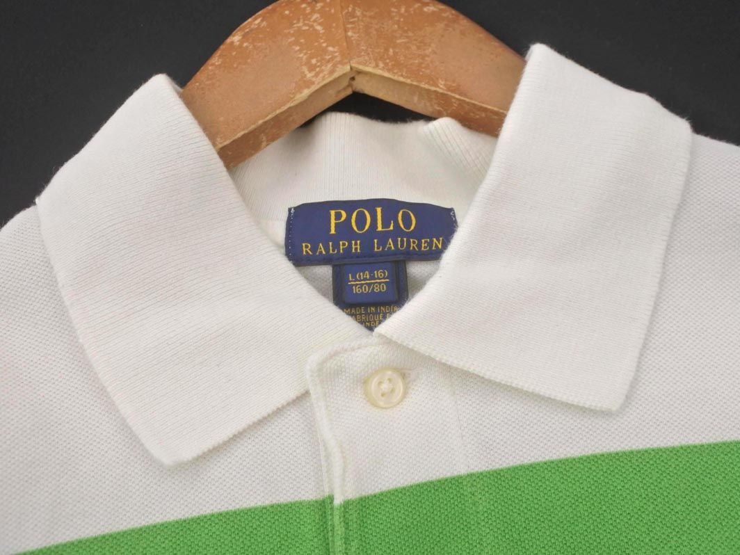 POLO RALPH LAUREN Polo Ralph Lauren po knee embroidery border polo-shirt sizeL(160cm)/ colorful #* * eea1 child clothes 