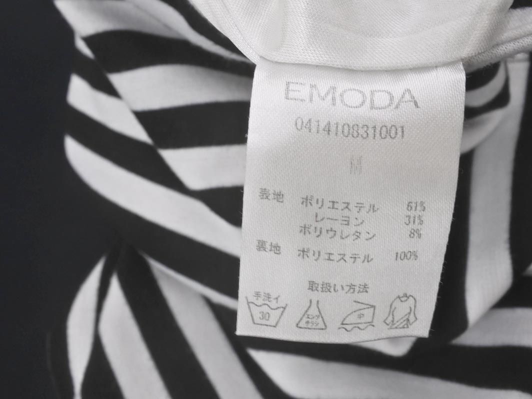 EMODA エモダ ボーダー スカート sizeM/白ｘ黒 ■◆ ☆ eea1 レディース_画像6