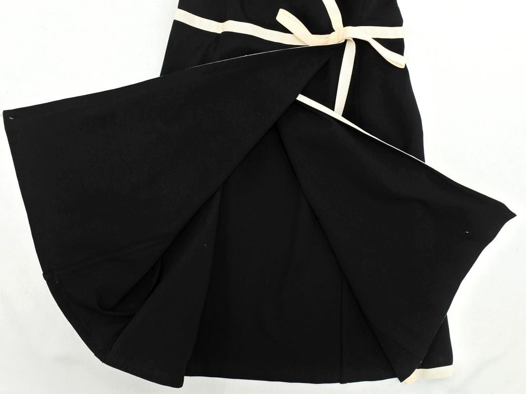  Jill Stuart piping ribbon kashu cool One-piece size2/ black #* * eea1 lady's 