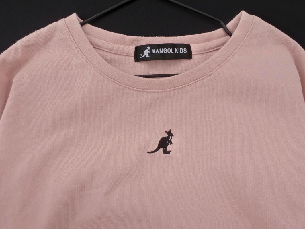 KANGOL Kangol Logo вышивка оборка cut and sewn size140cm/ розовый #* * eea7 ребенок одежда 