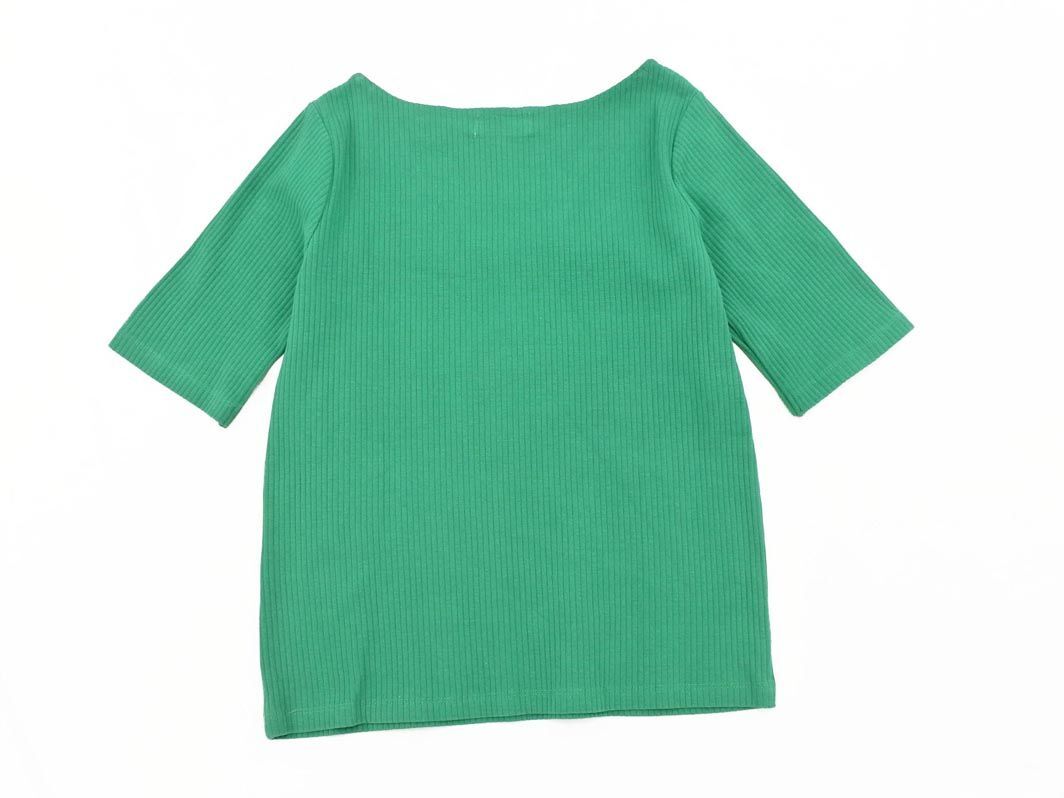  cat pohs OK OPAQUEope-k boat neck rib T-shirt sizeM/ green #* * eea7 lady's 