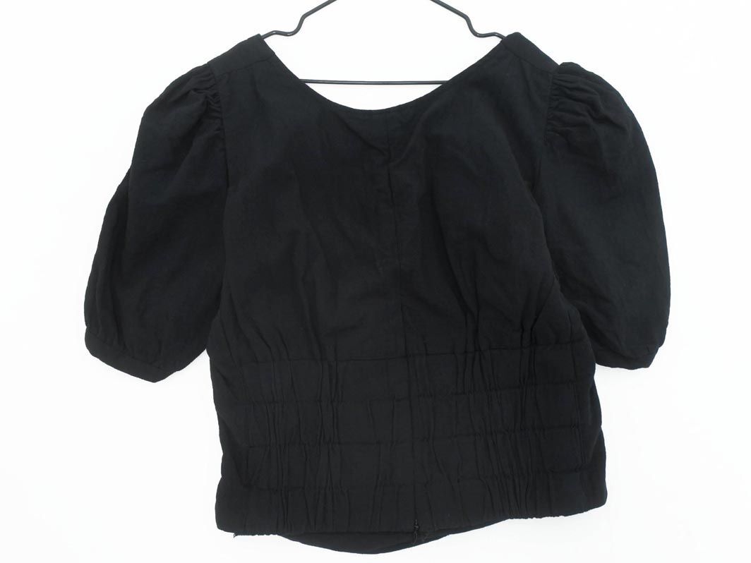 MOUSSY Moussy square neck blouse shirt size1/ black #* * eea7 lady's 