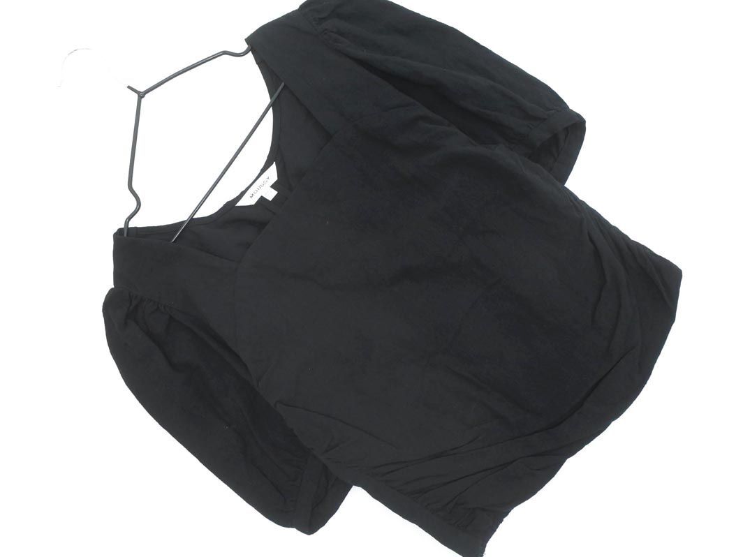 MOUSSY Moussy square neck blouse shirt size1/ black #* * eea7 lady's 