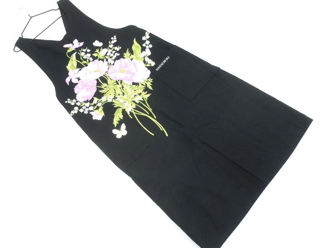  cat pohs OK new goods HANAE MORI is na emo li floral print apron black ## * eea9 lady's 