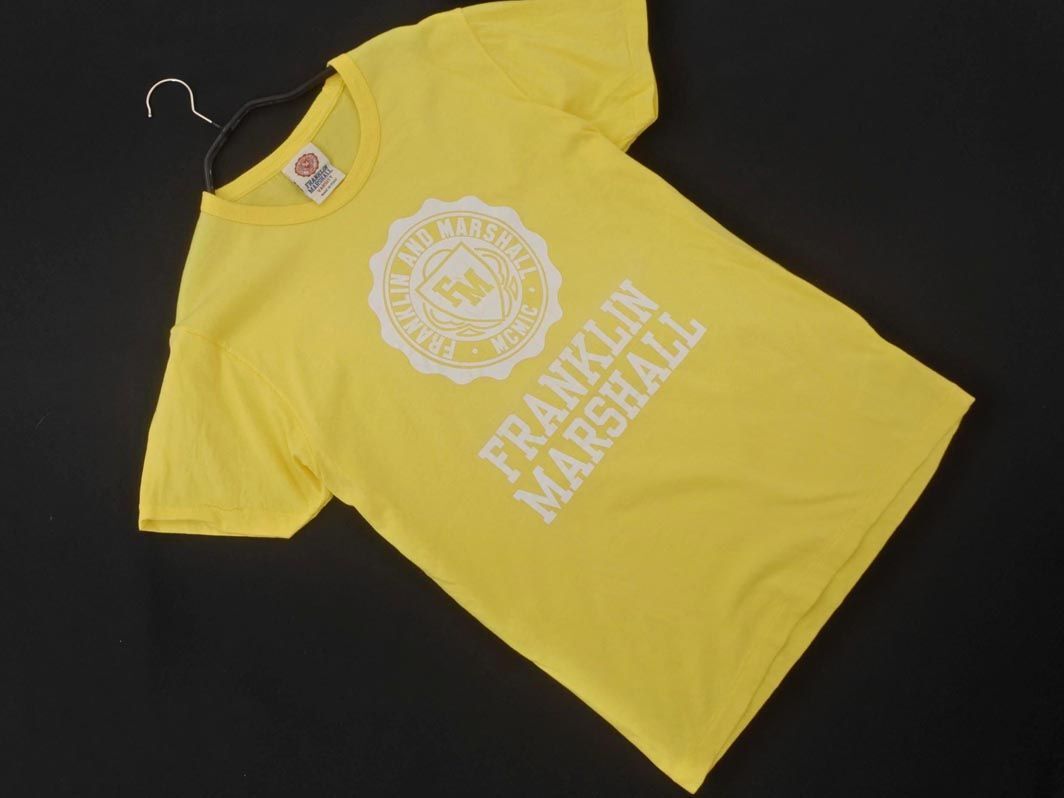 ネコポスOK FRANKLIN & MARSHALL フランクリン＆マーシャル ロゴ プリント 半袖 Tシャツ sizeS/黄 ■◆ ☆ eea9 メンズの画像1