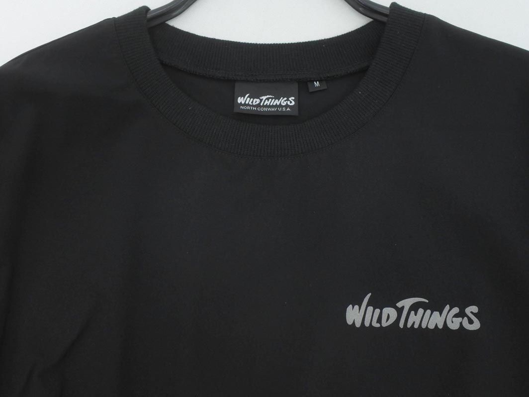 ネコポスOK WILDTHINGS ワイルドシングス ロゴ Tシャツ sizeM/黒 ■◆ ☆ eea9 メンズ_画像2