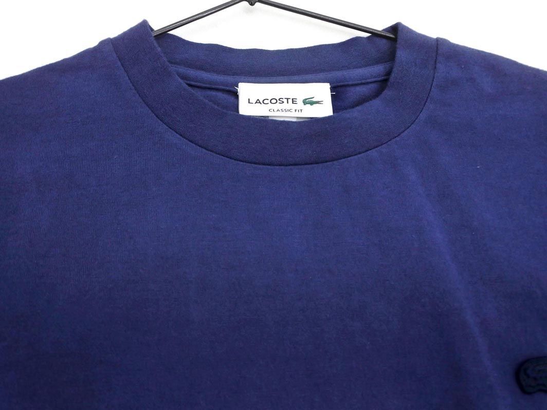 ネコポスOK 新品 LACOSTE ラコステ Tシャツ size4/紺 ■◆ ☆ eeb4 メンズ_画像2