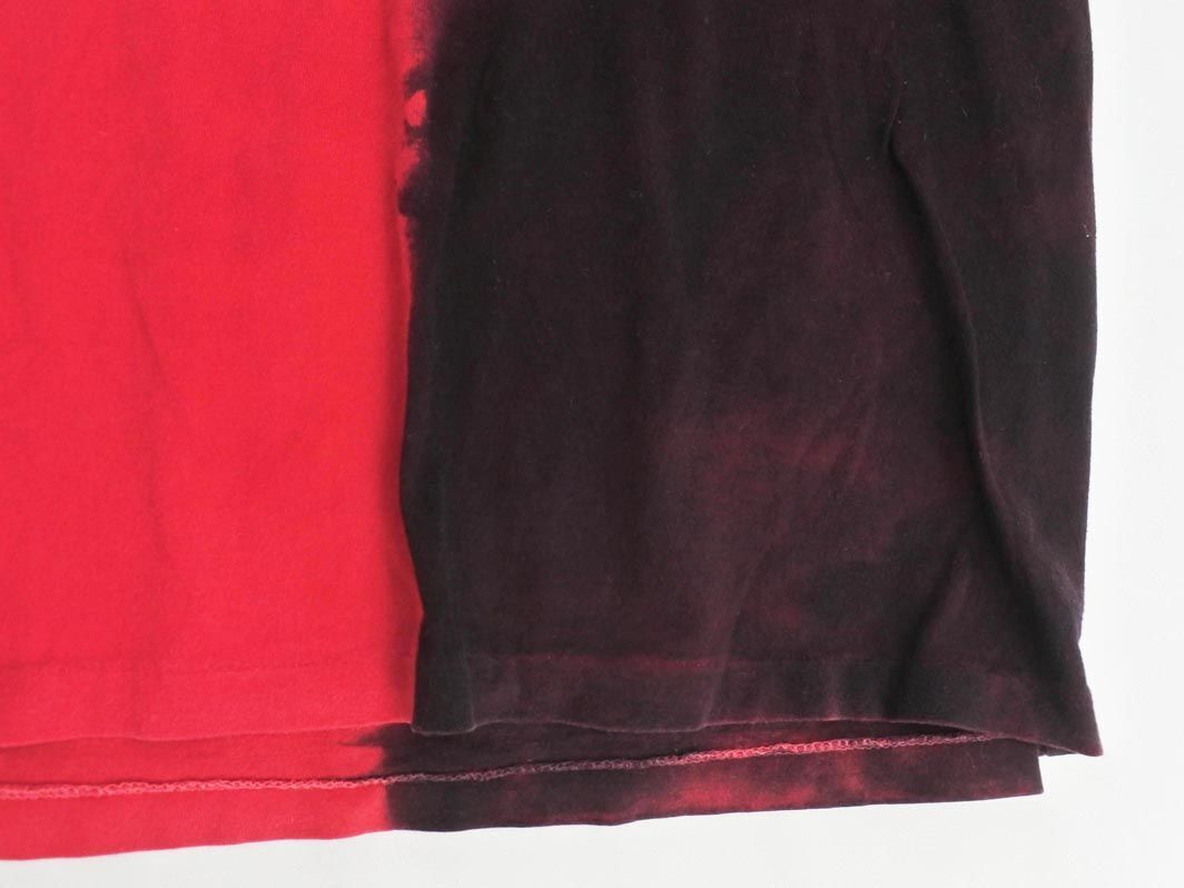 ネコポスOK BOYCOTT ボイコット リブ 切替 Tシャツ sizeLL/黒ｘ赤 ■◆ ☆ eeb5 メンズ_画像2