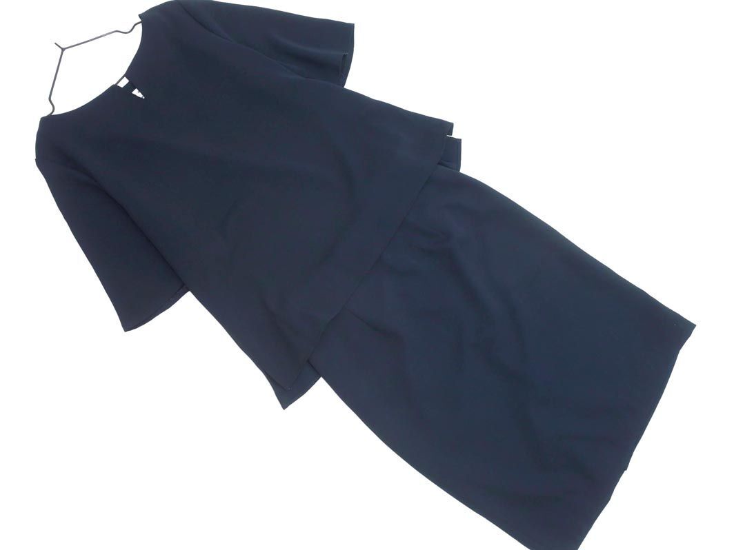 NATURAL BEAUTY BASIC Natural Beauty Basic blouse tight skirt setup size on M under L/ dark blue #* * eeb4 lady's 