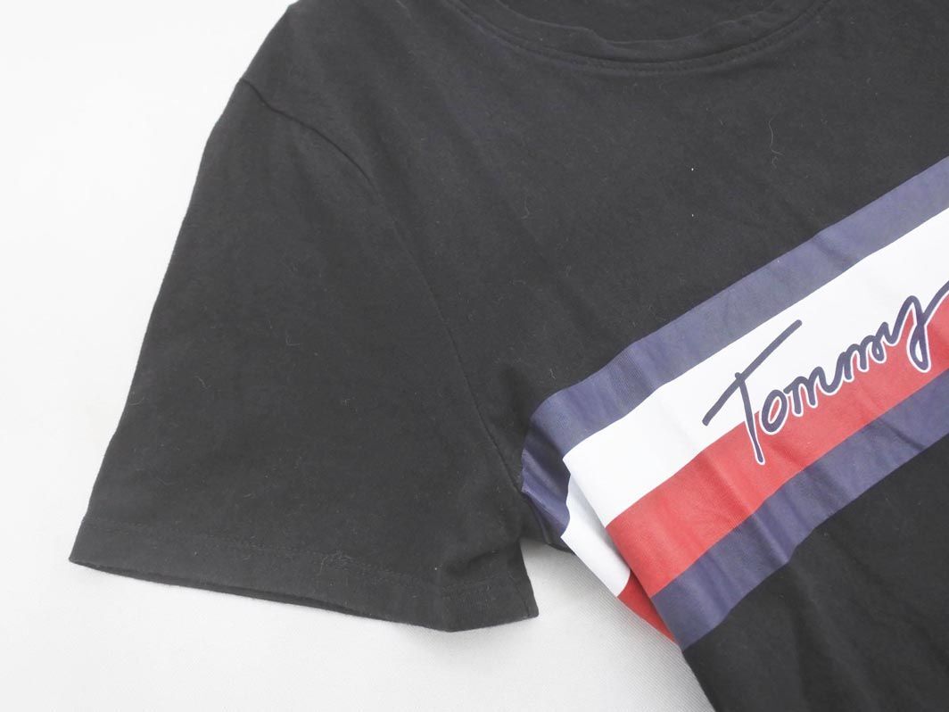 ネコポスOK TOMMY HILFIGER トミーヒルフィガー Tシャツ sizeM/黒 ■◆ ☆ eeb5 レディース_画像3