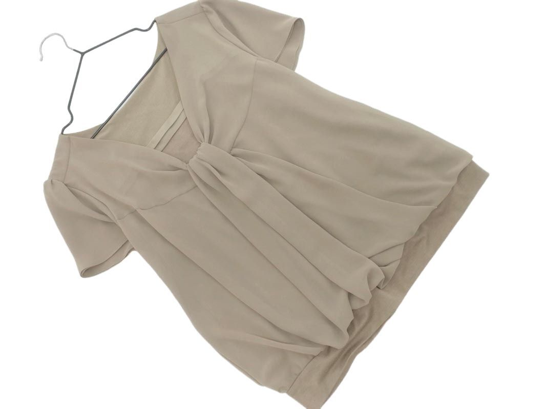 Reflect Reflect поддельный Layered блуза рубашка size9/ Brown #* * eeb6 женский 