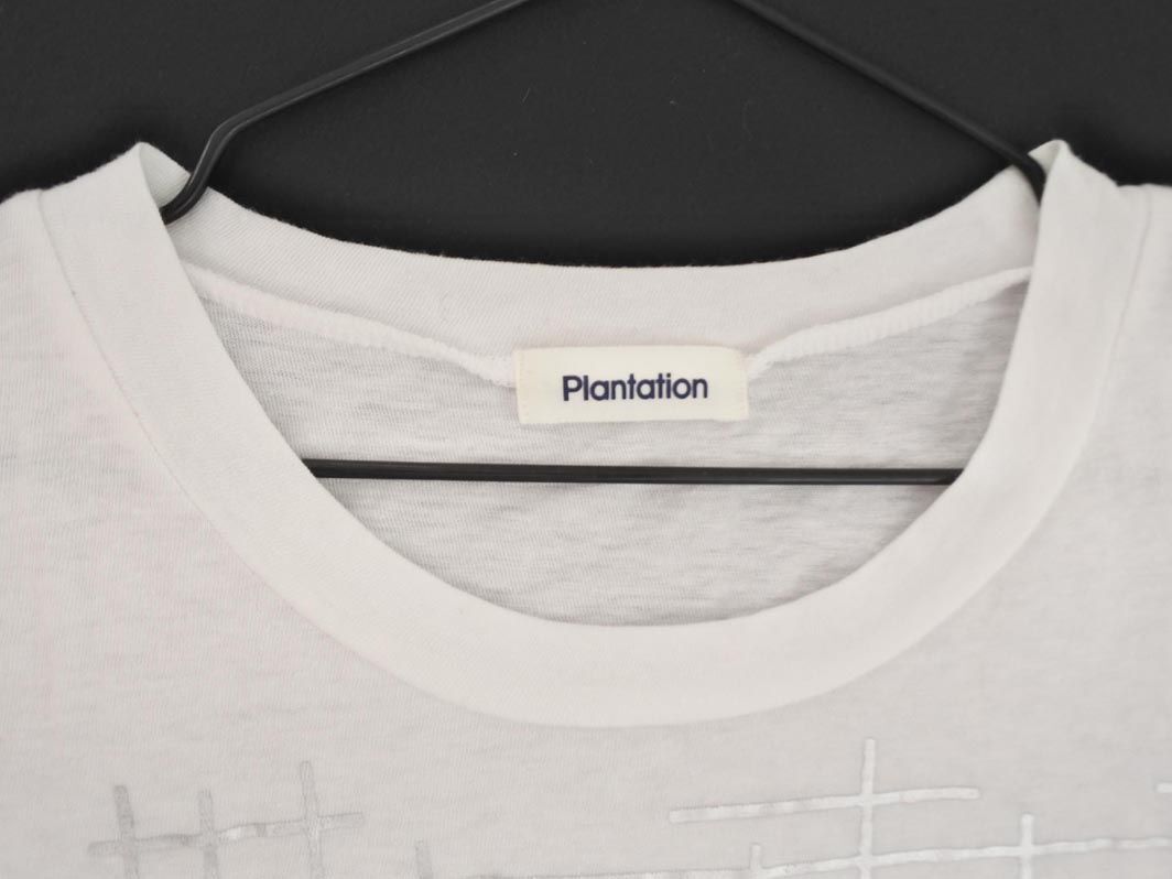 Plantation プランテーション プリント Tシャツ sizeS/白 ■◆ ☆ eeb7 レディース_画像2