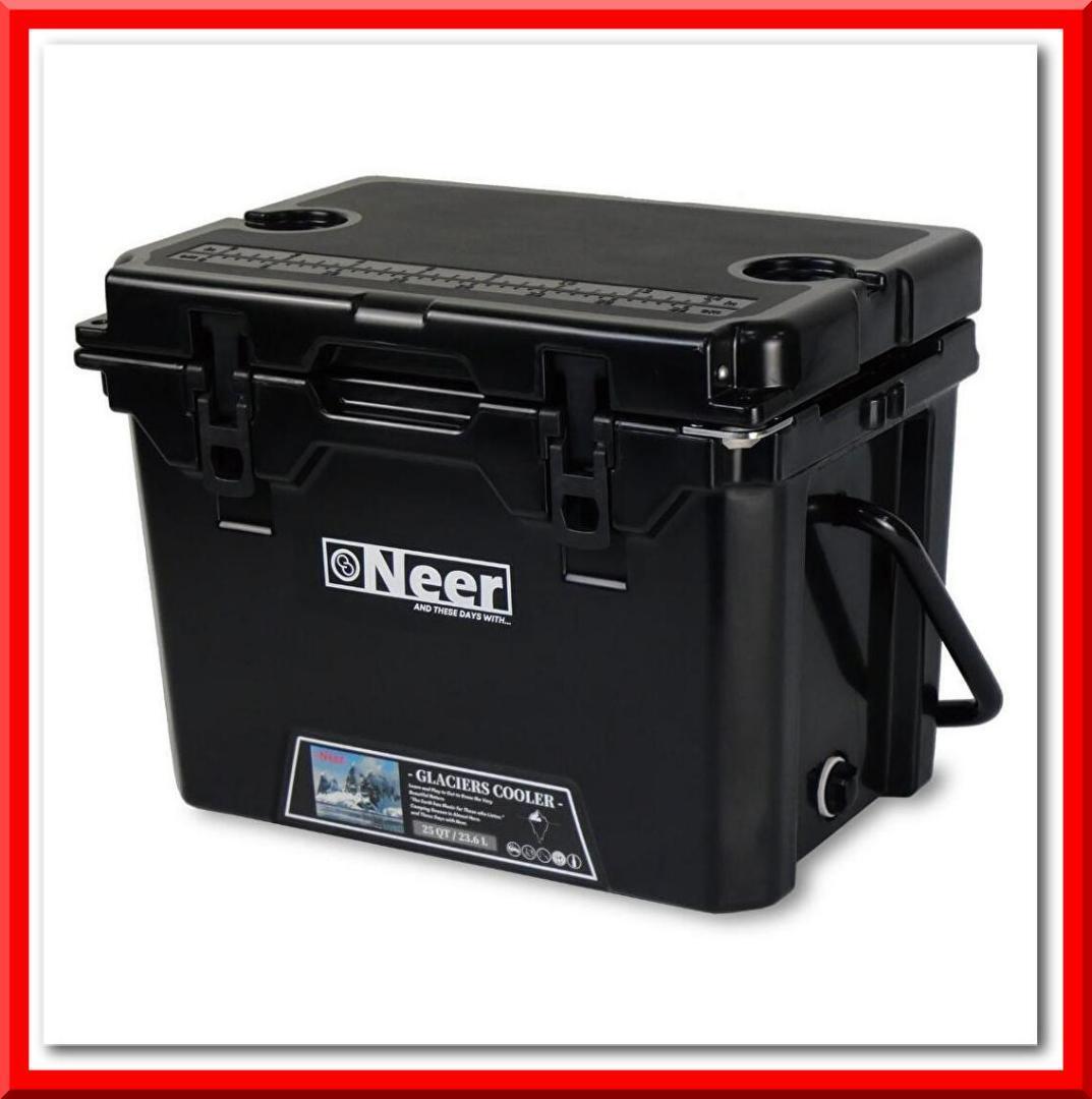 【新品】Neer グレイシャーズ クーラー ボックス 25QT 23.6L（ブラック）