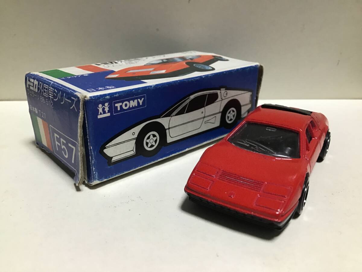  Tomica foreign car series blue box F57 Ferrari BB512 made in Japan wide wheel 