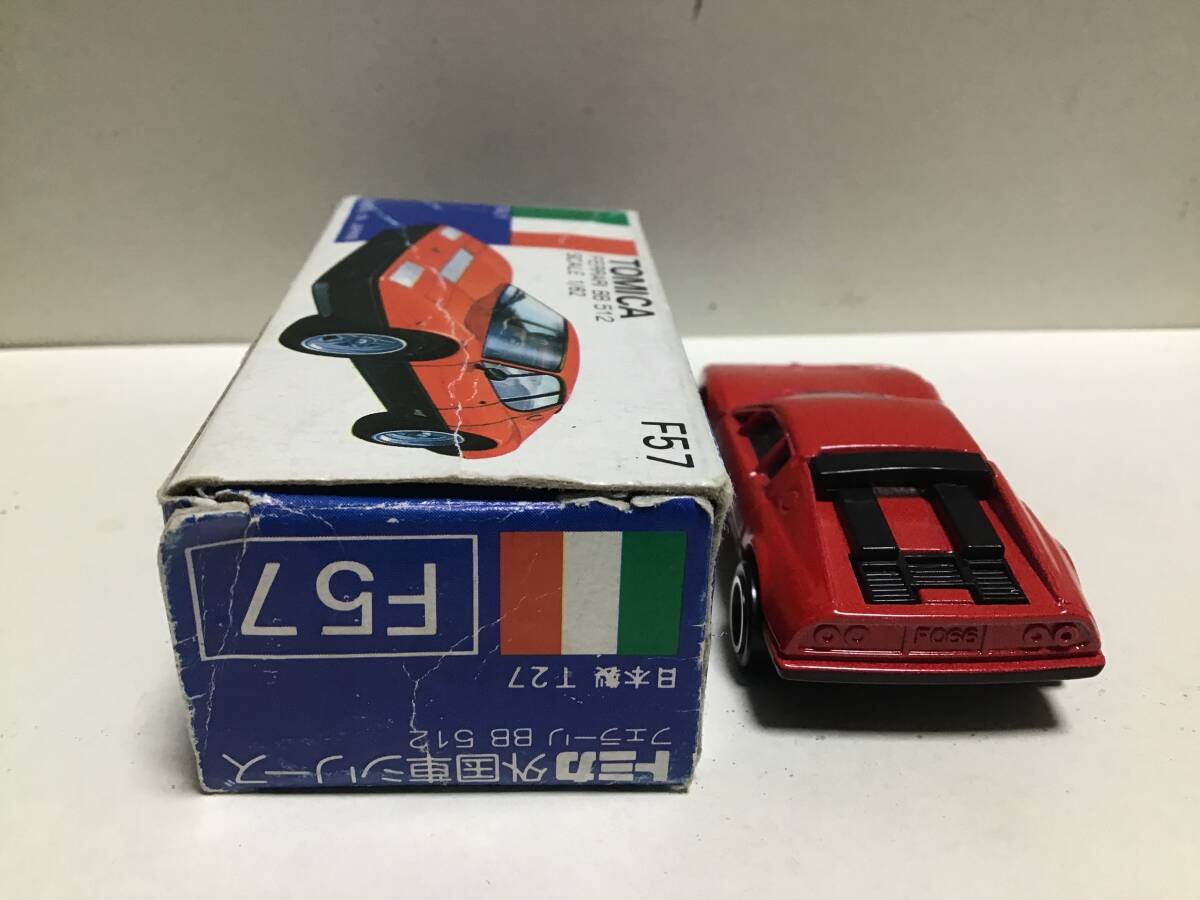  Tomica foreign car series blue box F57 Ferrari BB512 made in Japan wide wheel 