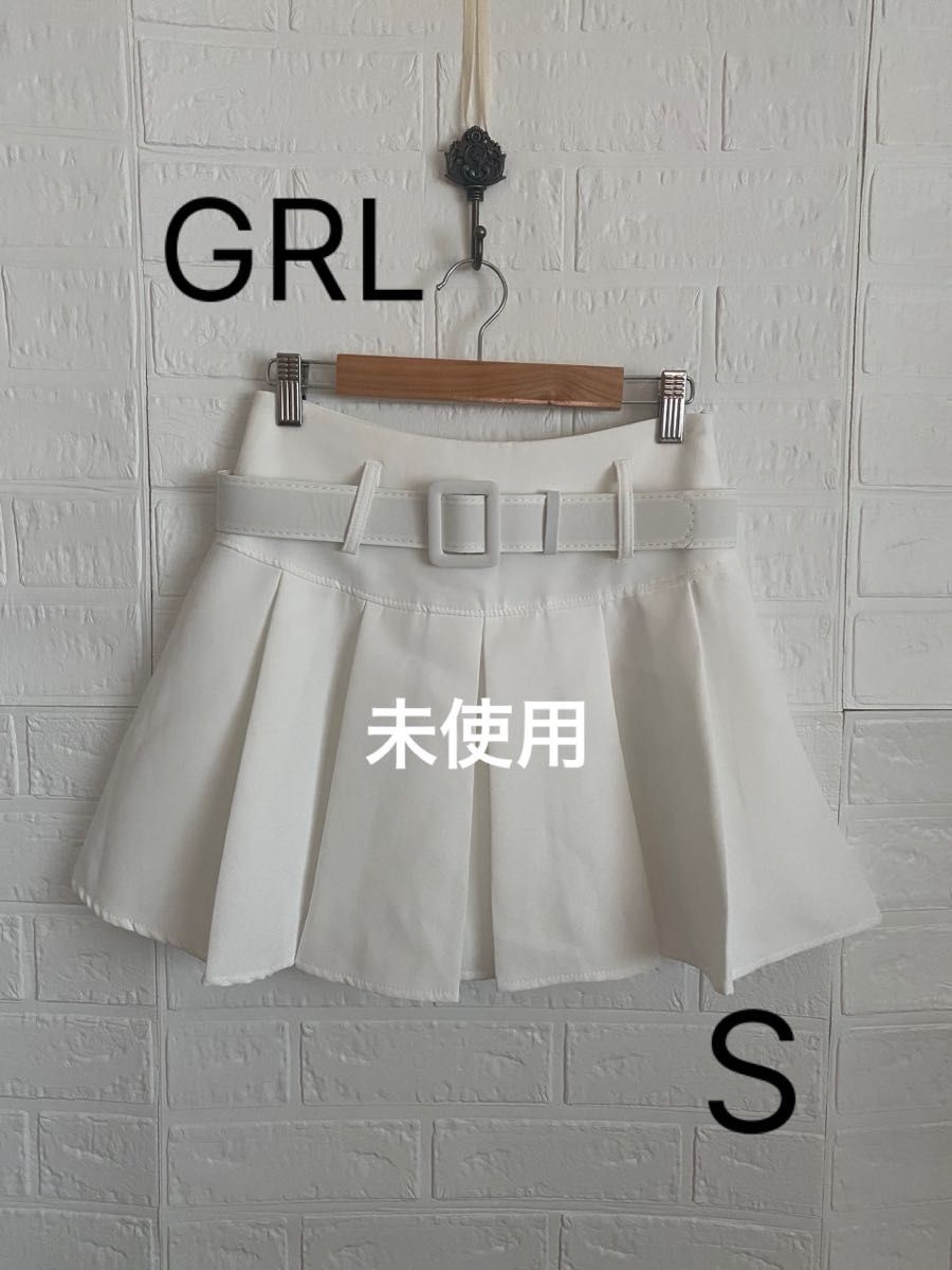 GRL】グレイルインパン裏地付きプリーツミニスカート(at2022)S GRL】グレイルインパン裏地付きプリーツミニスカート(at2022)S