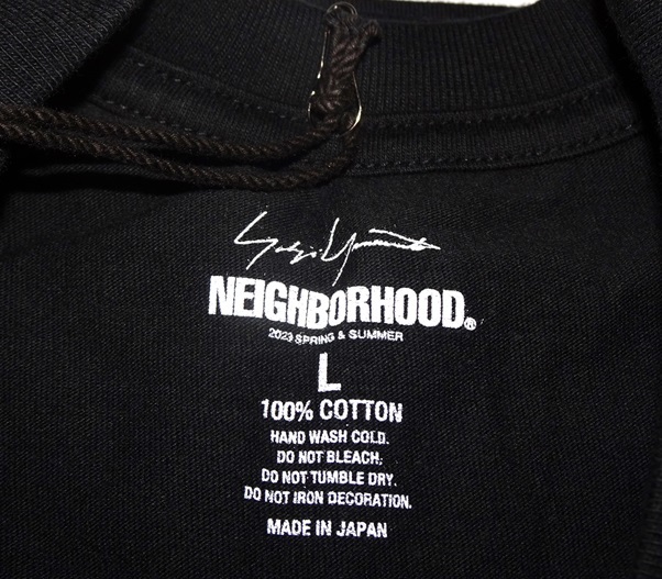 NEIGHBORHOOD Yohji Yamamoto Tシャツ ブラック Lサイズ 新品 未使用 ネイバーフッド ヨウジヤマモト 黒 22PCYYN-CS02S_画像4