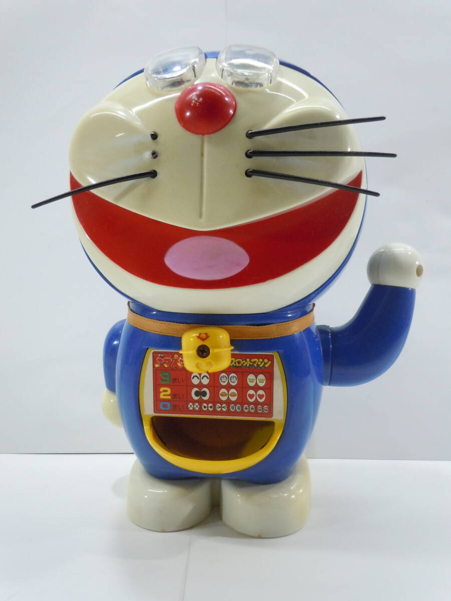 ドラえもん スロットマシン ポピー 1980年/めだまクルクル/昭和レトロ/コイン欠品/動作品_画像2