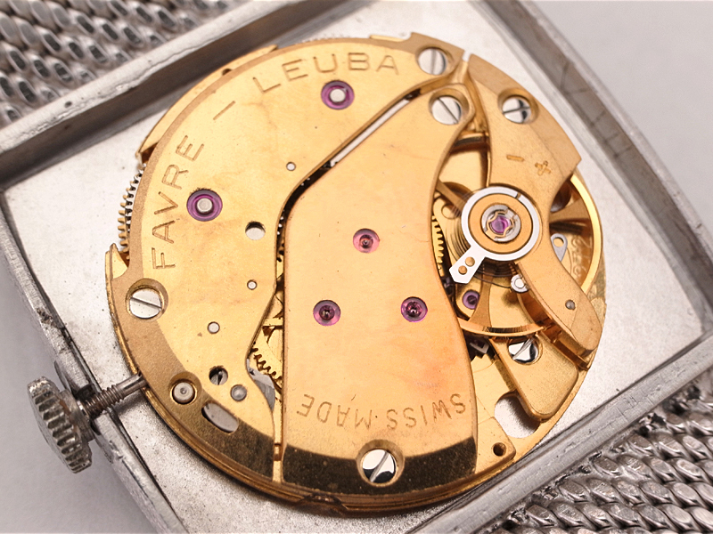 1970 period Vintage FAVRE-LEUBA# fur bru* louver hand winding # men's wristwatch consumption tax none 