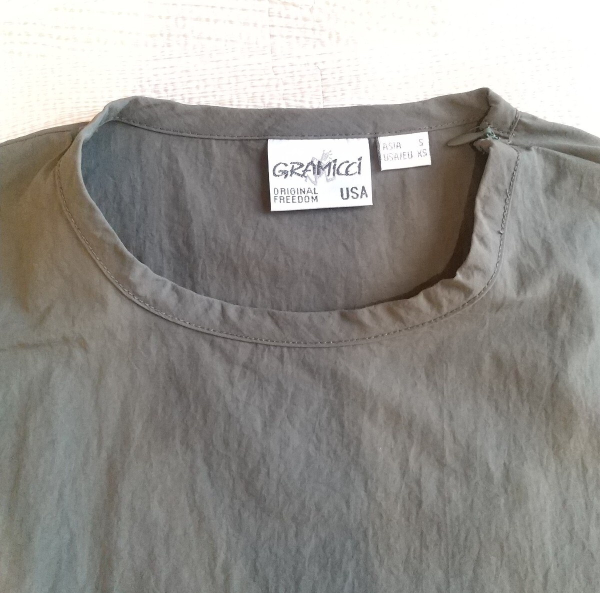 GRAMICCI/グラミチ CAMP TEE/キャンプTシャツ サイズS カラー:カーキ 中古品の画像2