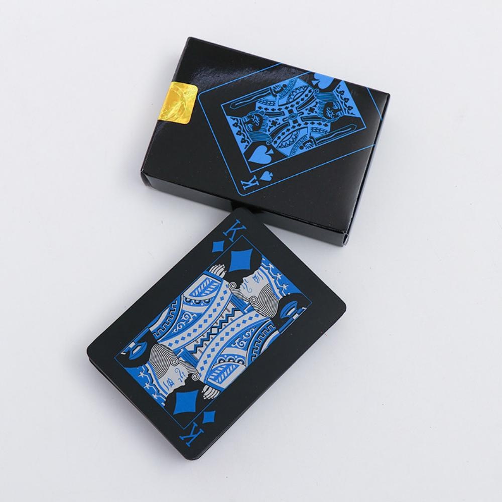 トランプ プラスチック ブラック ブルー 防水 高級感 カードゲーム 蛍光 おしゃれ パーティー トランプカード プレゼント ポーカー t624_画像4