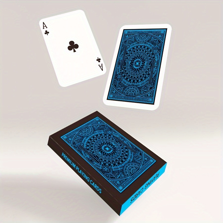 トランプ プラスチック 青 ブルー 防水 おしゃれ 手品 マジック カードゲーム シンプル おしゃれ パーティー トランプカード ポーカー t627_画像4