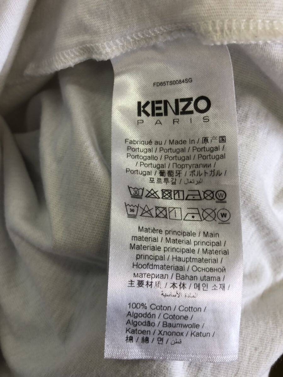 KENZO PARIS 半袖 Tシャツ L ホワイト ケンゾー　クルーネック タイガー　オーバーサイズ　ヘビーウェイト_画像8