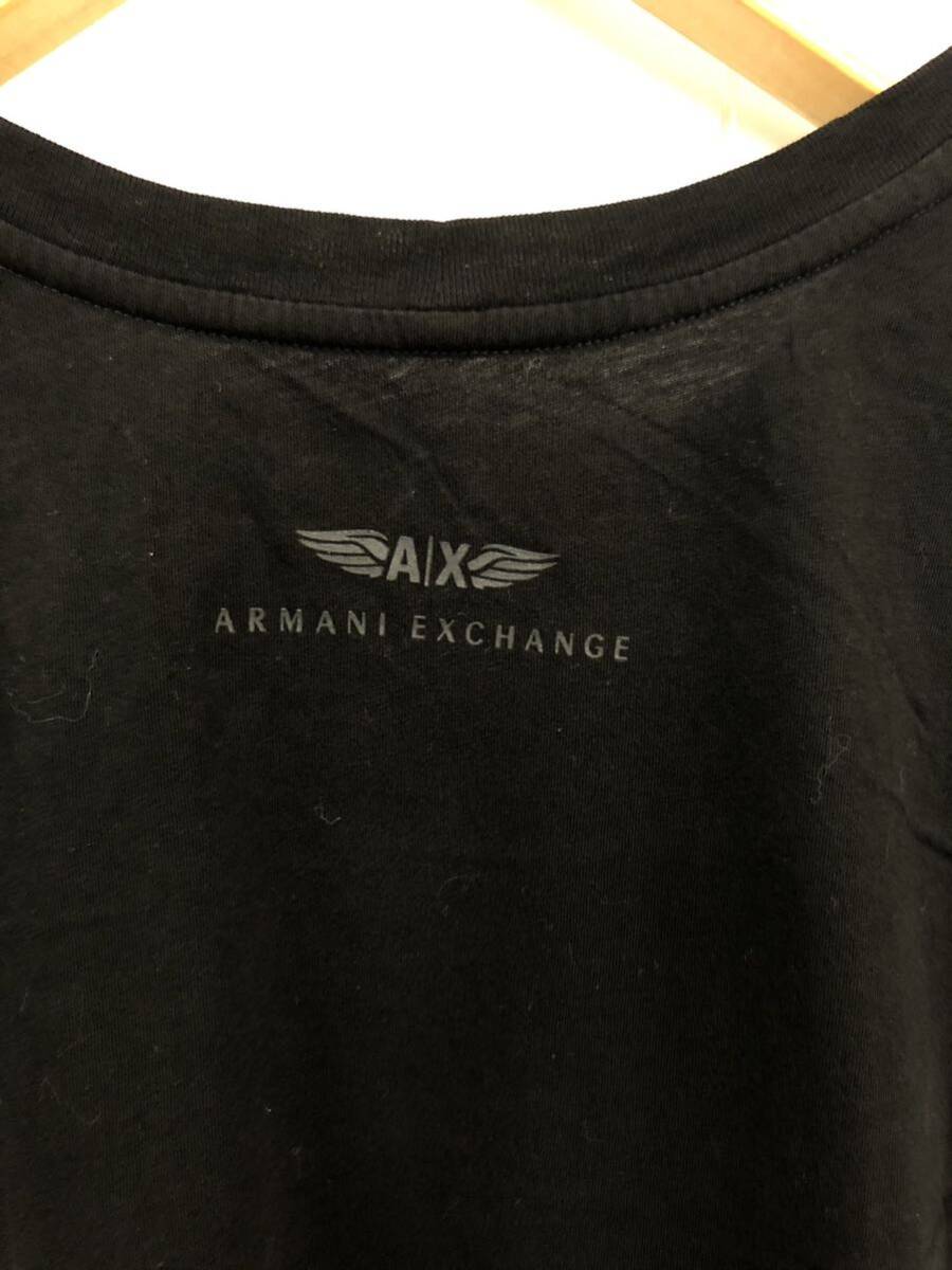 ARMANI EXCHANGE 半袖Tシャツ XXL ブラック 黒 アルマーニエクスチェンジ　ロゴ　フロント_画像4