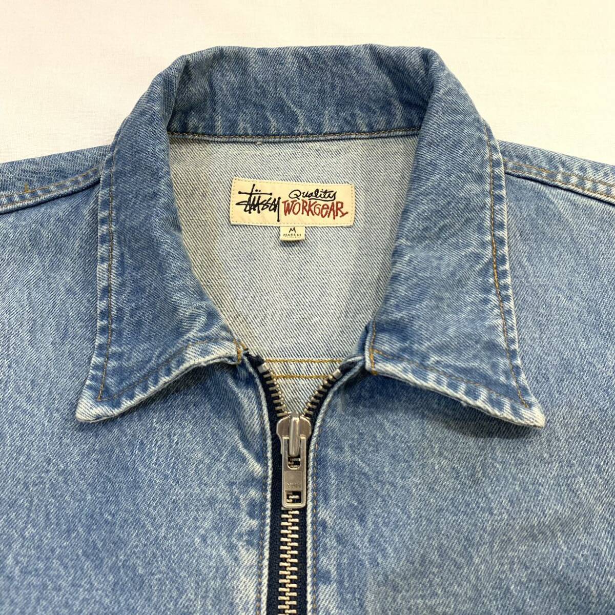 STUSSY ZIP WORK JACKET DENIM ステューシー デニム ジップ STUSSY ZIP WORK JACKET DENIM ステューシー デニム ジップ
