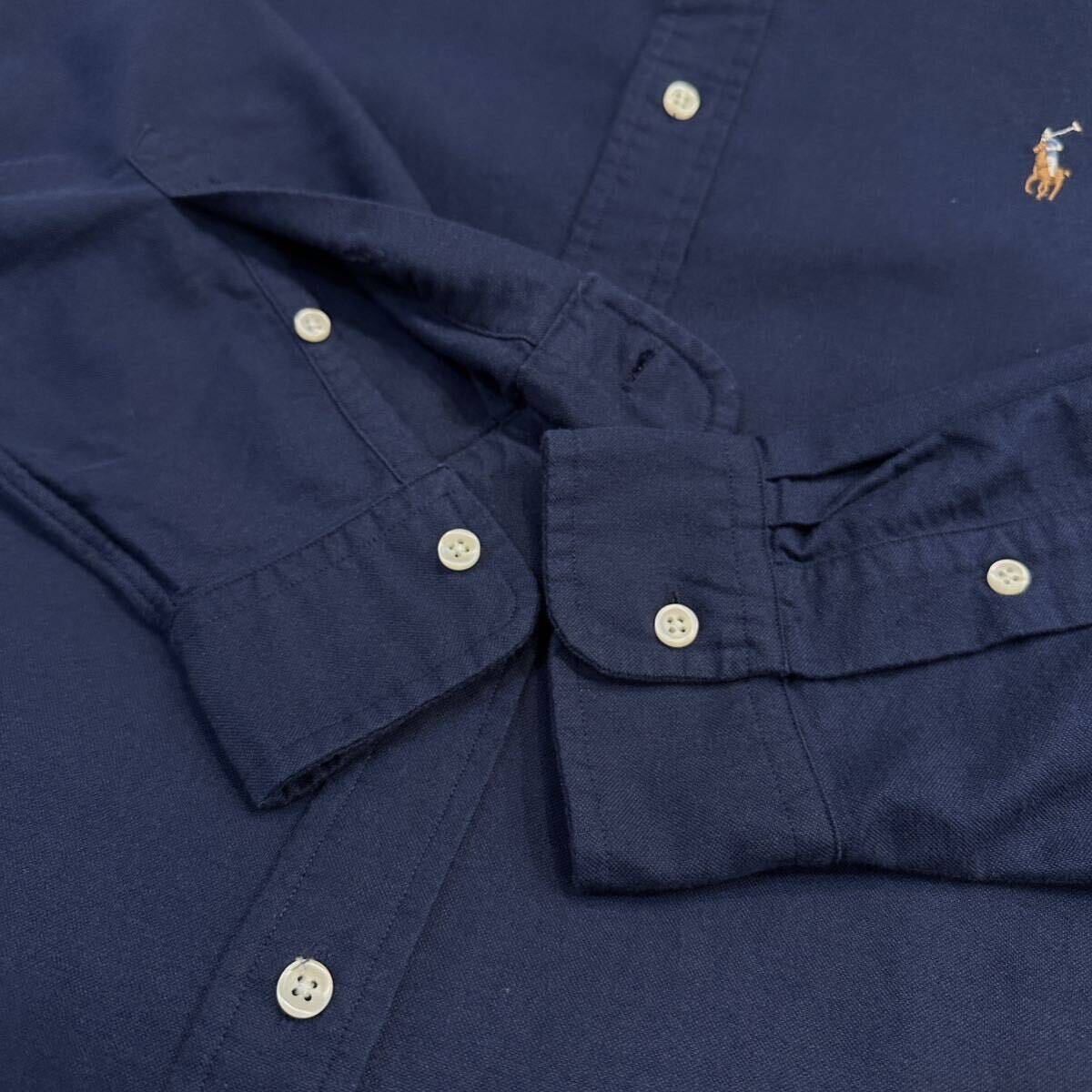 POLO Ralph Lauren Oxford B.D Shirt ポロ ラルフローレン オックスフォード ボタンダウン 長袖 シャツ L ロゴ 刺繍 navy ネイビー 紺