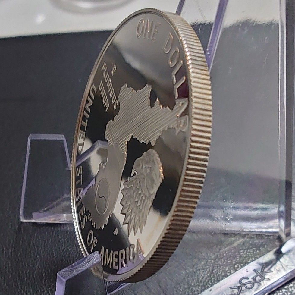 1991年 アメリカ銀貨 1ドル 朝鮮戦争38周年記念銀貨 silver900