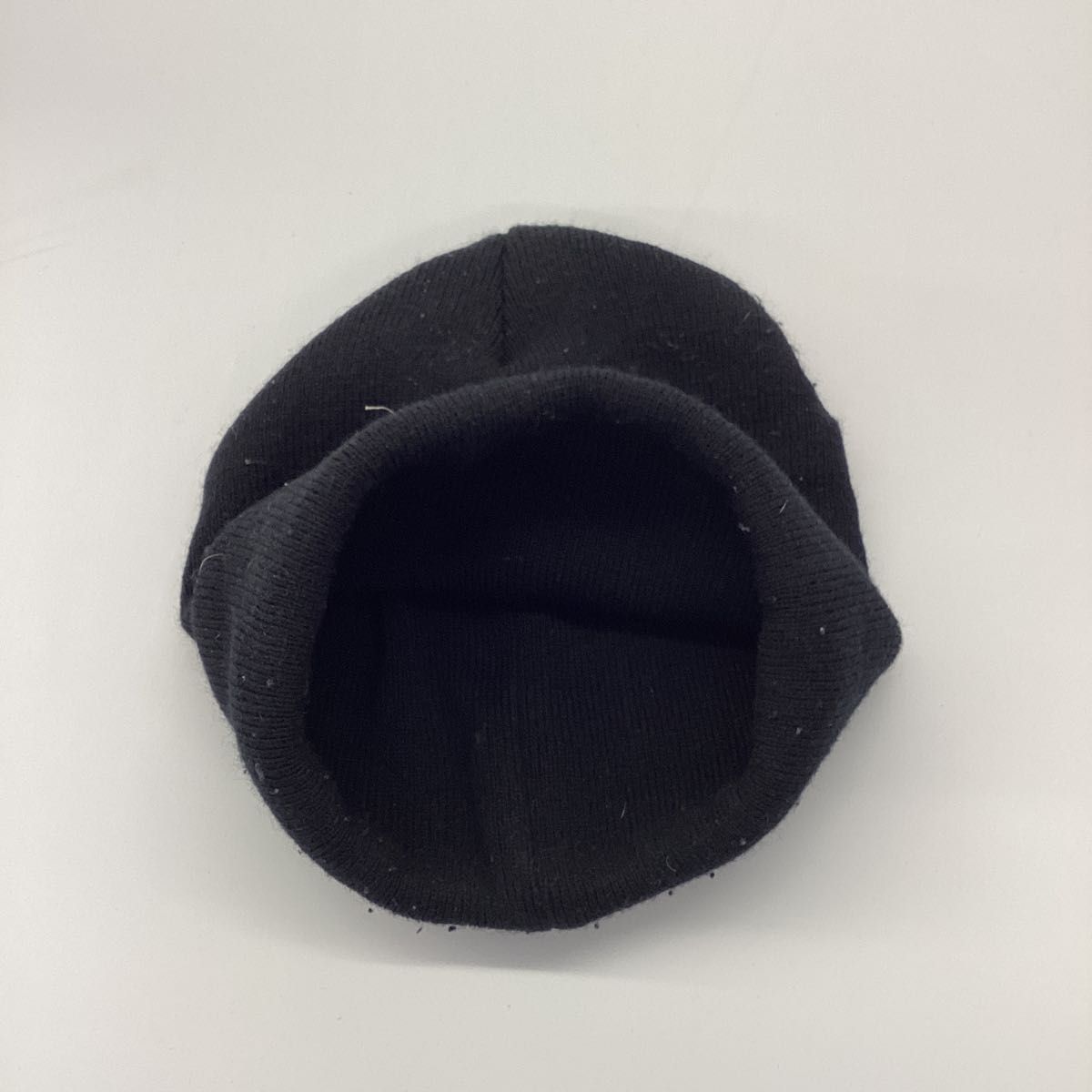 ニット帽　ブラック　黒　ブランド不明　フリーサイズ