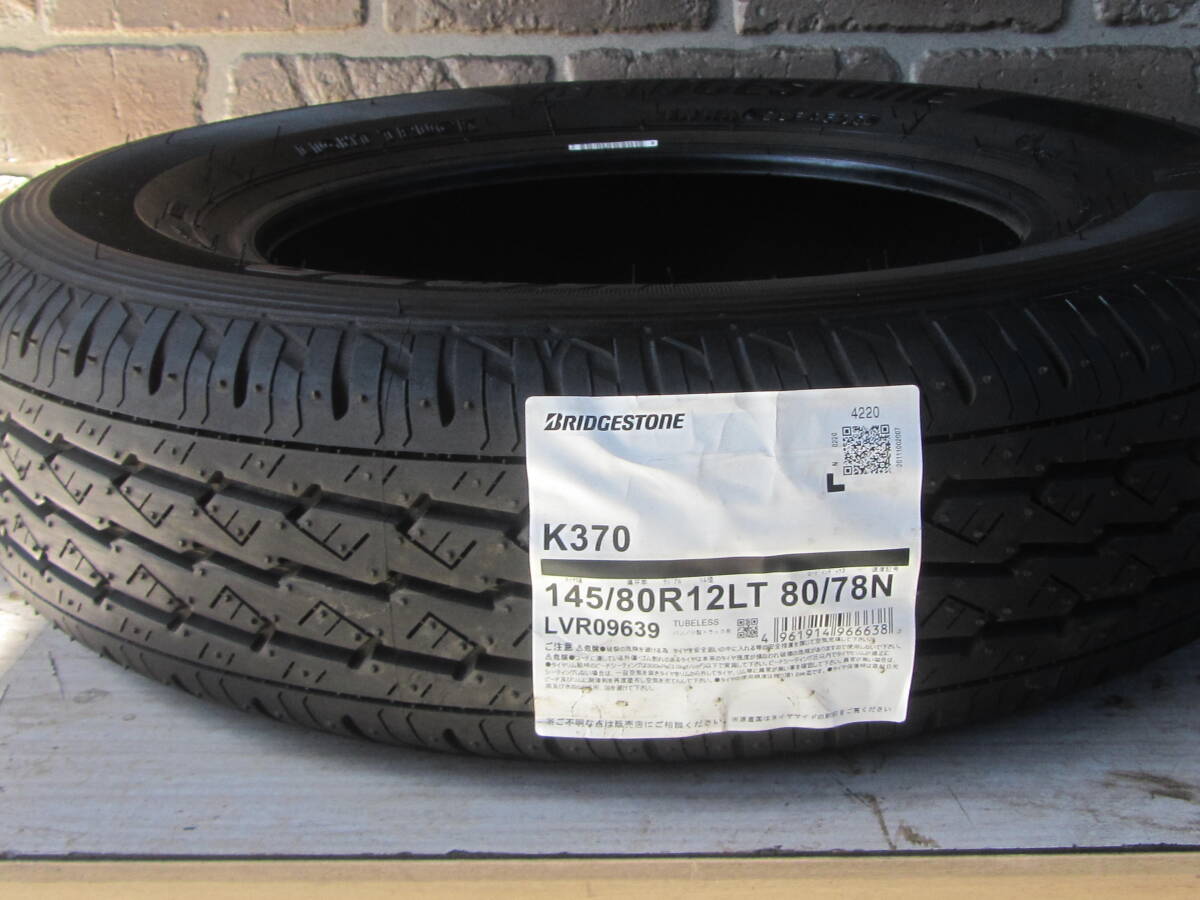 145/80R12LT 80/78N サマータイヤ　ブリヂストン　BRIDGESTONE　K370　新品　1本_画像2