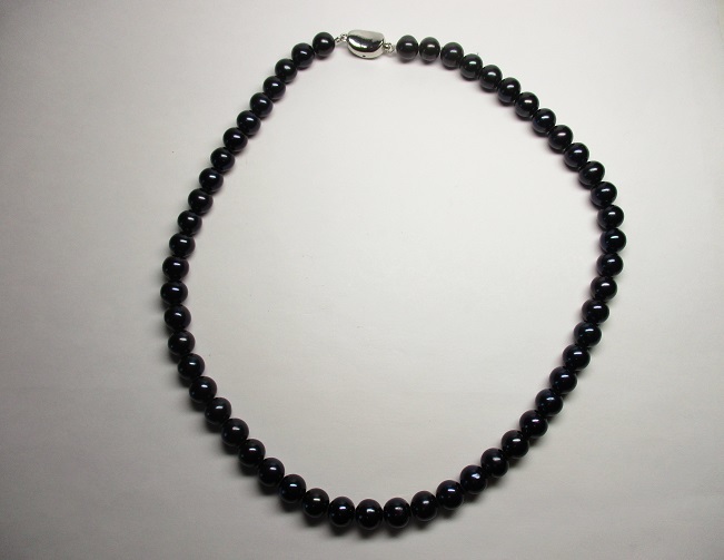 (511) Black Pearl 40см 7 × 7,5 мм ожерелье