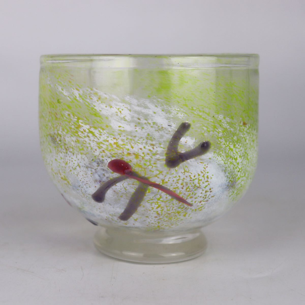 【葉】468　抹茶碗　ガラス　製碗　氷コップ　和ガラス　茶道　茶道具　_画像3
