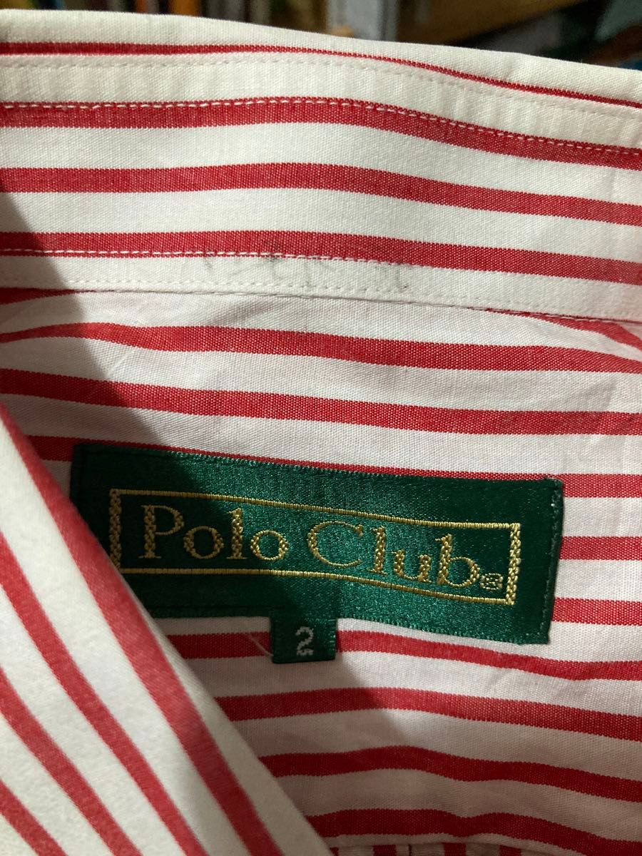 POLO CLUB　ストライプ　メンズ長袖シャツ　