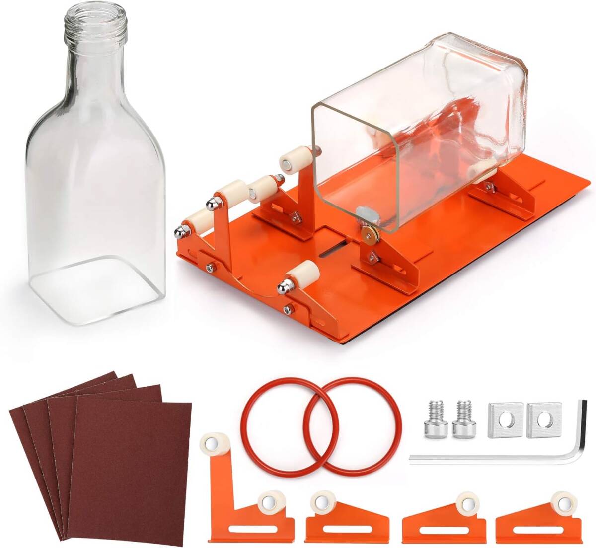 FIXM 改良版 ガラスボトルカッター DIYガラスカッター 正方形や楕円形のガラス瓶 ワイン ボトル ガラスボトルカッター ガラ_画像2