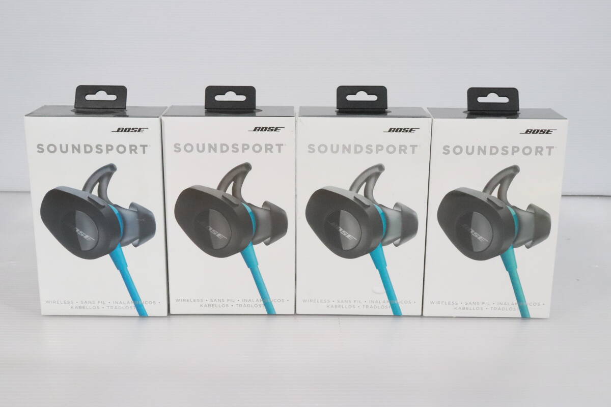 1円～★未開封・未使用品★Bose ボーズ SoundSport ワイヤレスイヤホン まとめて4点セット まとめ売り Bluetooth AQA イヤフォン S695_画像1