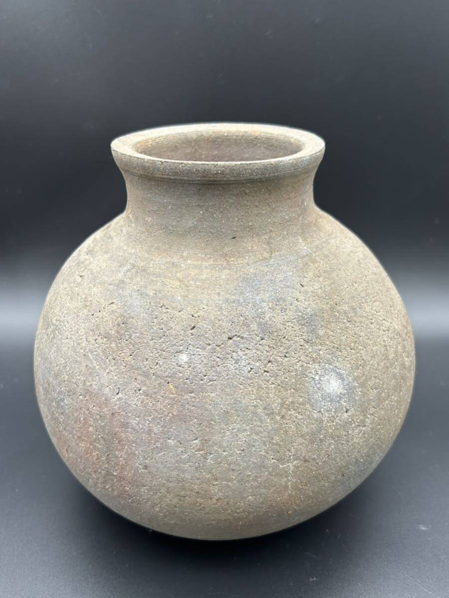 【S3-2】備前焼 壷 花瓶 在銘 花器 陶器 時代物_画像5