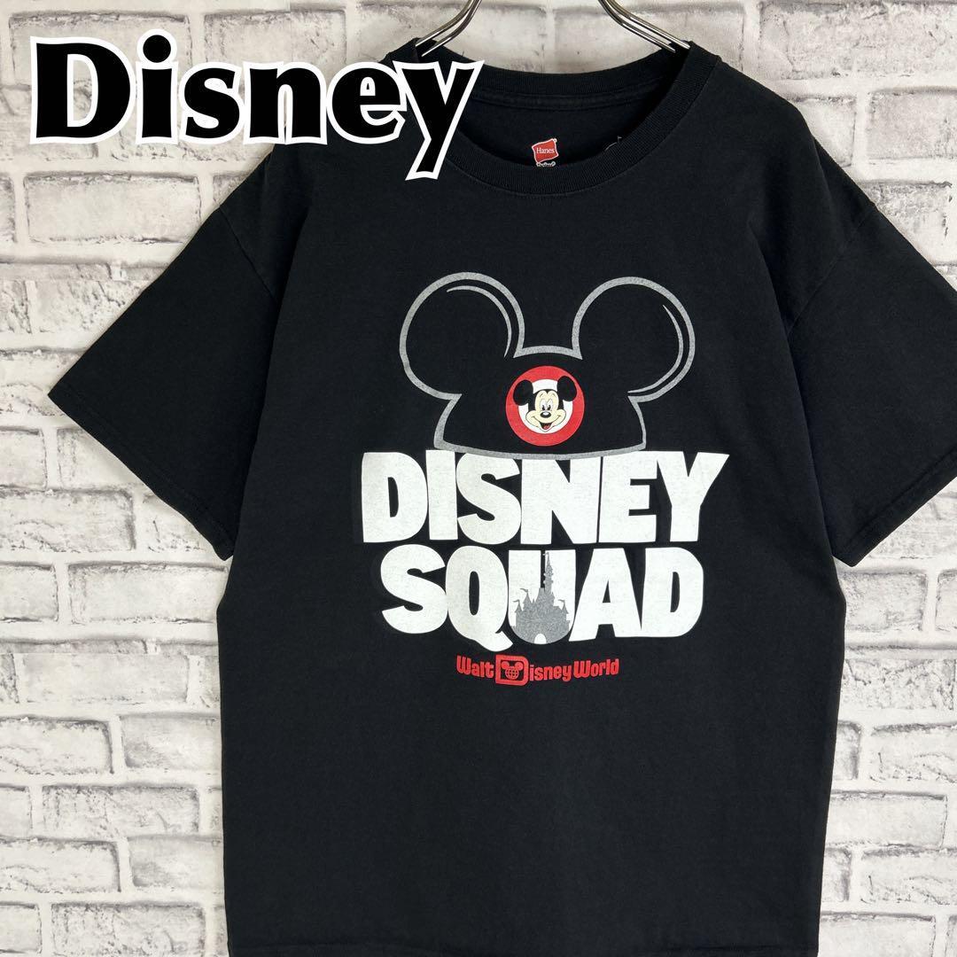 Disney ディズニーパークス WDW ミッキー ロゴ Tシャツ半袖 輸入品 春服 夏服 海外古着 ディズニーランド キャラクター Disney Squad