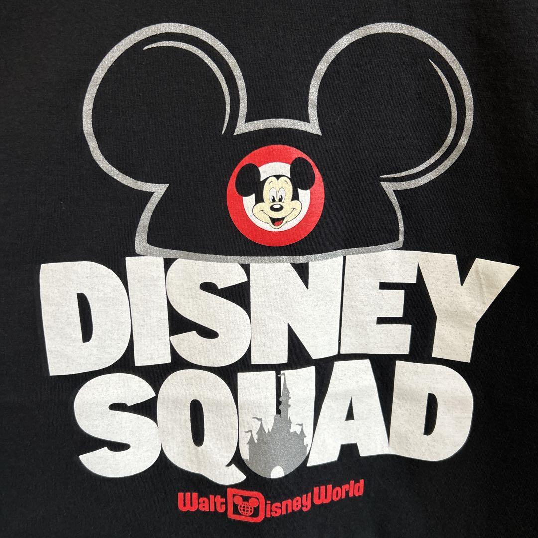 Disney ディズニーパークス WDW ミッキー ロゴ Tシャツ半袖 輸入品 春服 夏服 海外古着 ディズニーランド キャラクター Disney Squad