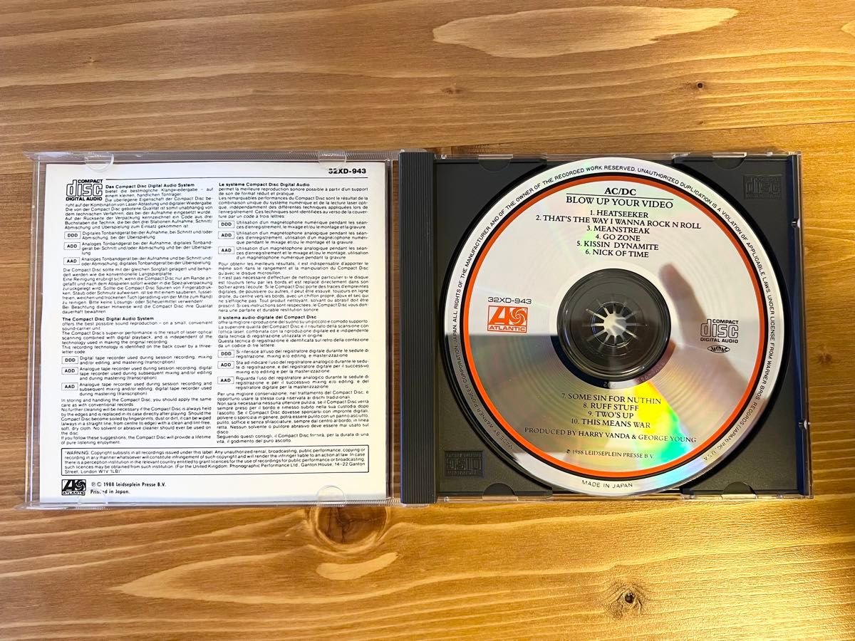旧規格 32XD-943 AC/DC ブロウ・アップ・ユア・ヴィデオ/Blow Up Your Video 国内盤CD 初版 