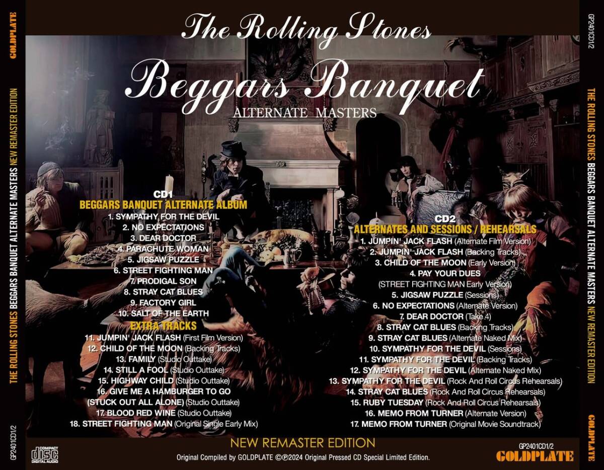 THE ROLLING STONES / BEGGARS BANQUET ALTERNATE MASTERS - NEW REMASTER EDITION 2024 [輸入盤新品 2CD] GOLDPLATE盤の画像2