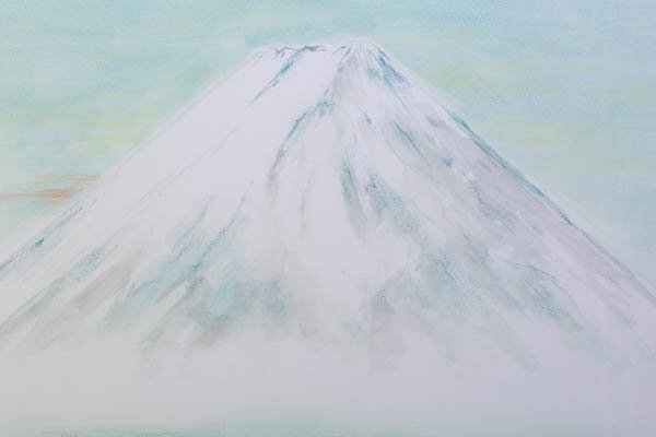 那波多目功一 富士「河口湖」P8号 日本画 日本芸術院会員 額装 #35476YR_画像2
