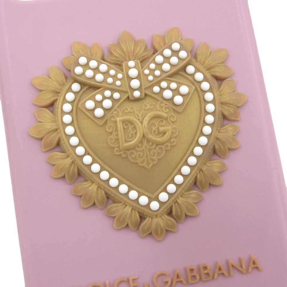 未使用 ドルチェ&ガッバーナ Dolce&Gabbana 箱付 iPhone 11 pro max DCハートエンブレム アイフォンケース ピンク 定価15400円 付属品完品_[ドルチェ&ガッバーナ]アイフォンケース