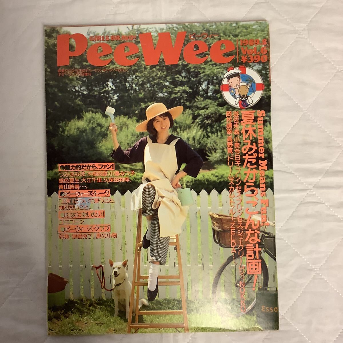 PeeWee ピーウィー 1989年8月号 岡村靖幸 遊佐未森 小泉今日子 プリンセス・プリンセス ユニコーン 高野寛の画像1