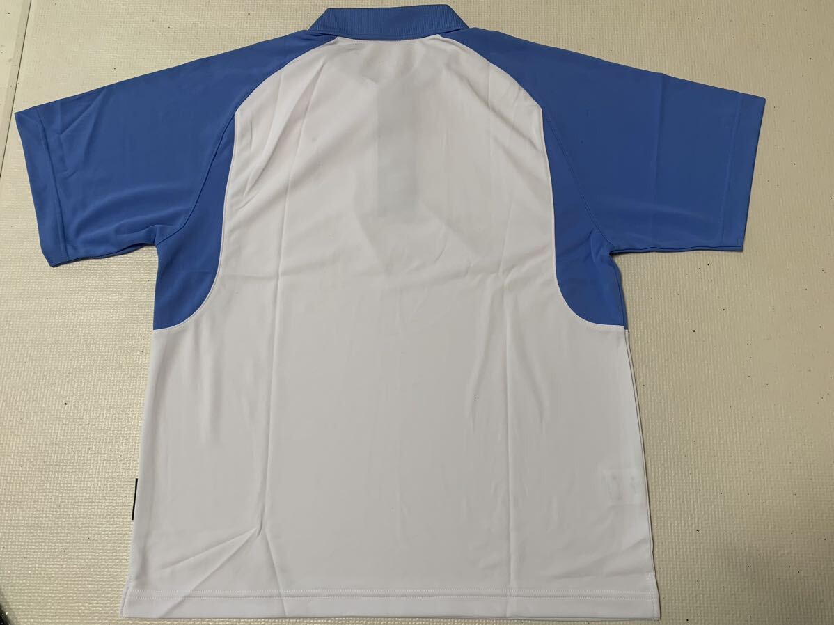 I-2-M【新品タグ付き】in the paint 　半袖シャツ　ポロシャツ　Mサイズ　AERO SILVER　【半額】　白×水色_画像4