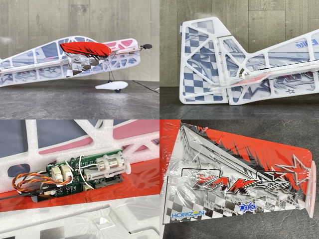 HORIZON 3DFUN YAK 54 3D UMX RS3XO 飛行機 【中古】 全長497mm 幅430mm 模型 おもちゃ 赤白/57394_画像7