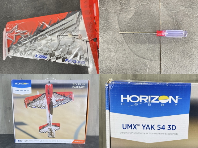 HORIZON 3DFUN YAK 54 3D UMX RS3XO 飛行機 【中古】 全長497mm 幅430mm 模型 おもちゃ 赤白/57394_画像8