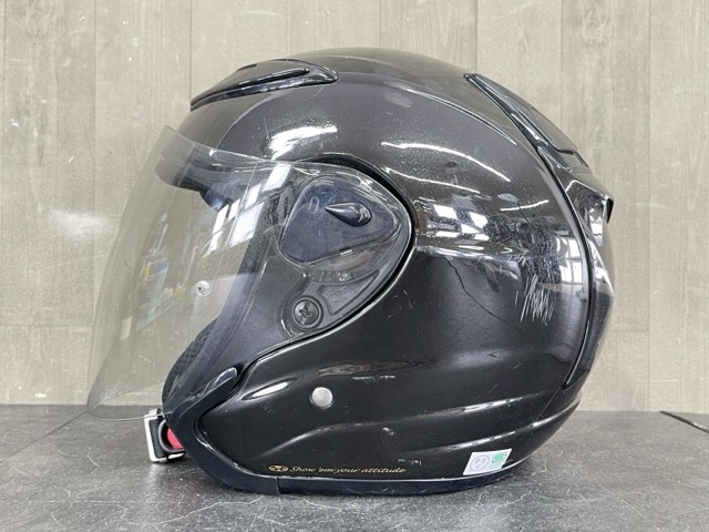 ジェットヘルメット 【中古】 KABUTO カブト AVANDII アヴァンド2 Sサイズ 55-56cm ブラック PSCマーク オートバイ バイク / 57588_画像4